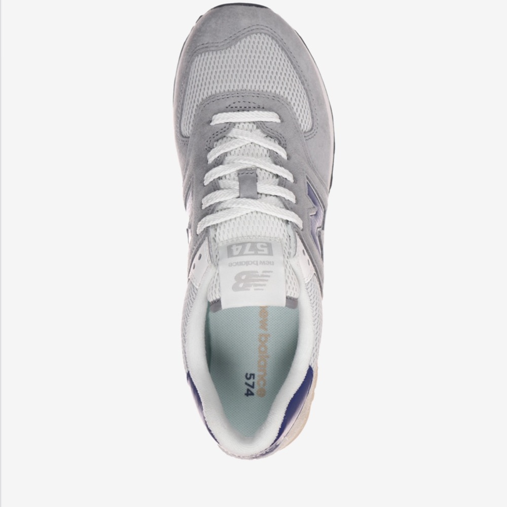 New Balance Light Gray and White Athletic Shoes